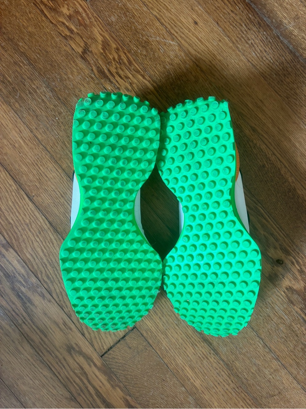 Steve Madden Cream Sneakers with Black, Orange & Lime Accents - Picture 6 of 6
